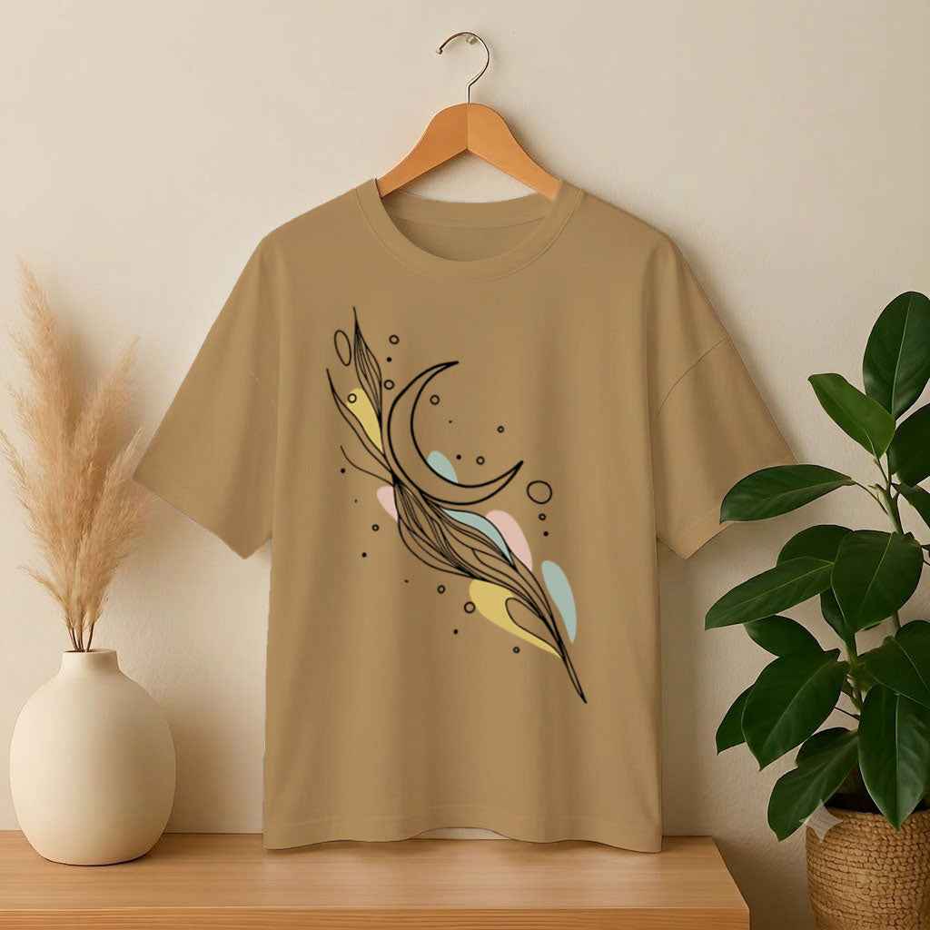 Drop Shoulder T-Shirt - Whispers of the Crescent