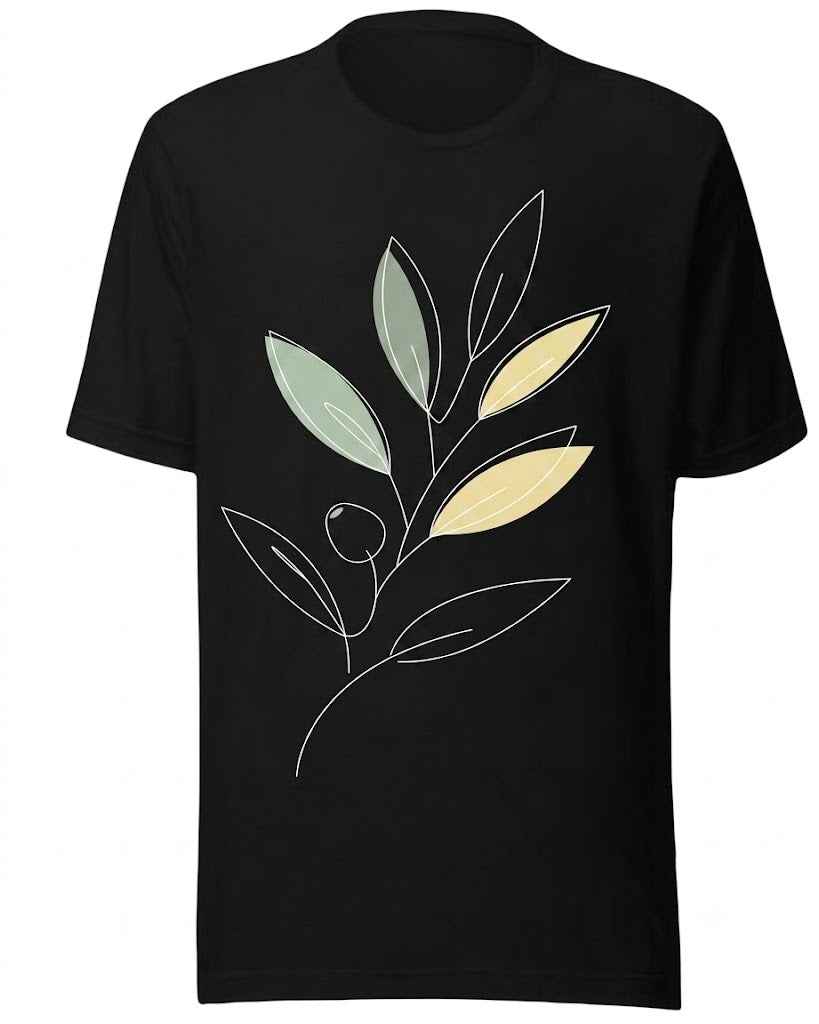 Cotton T-Shirt - Abstract Plant