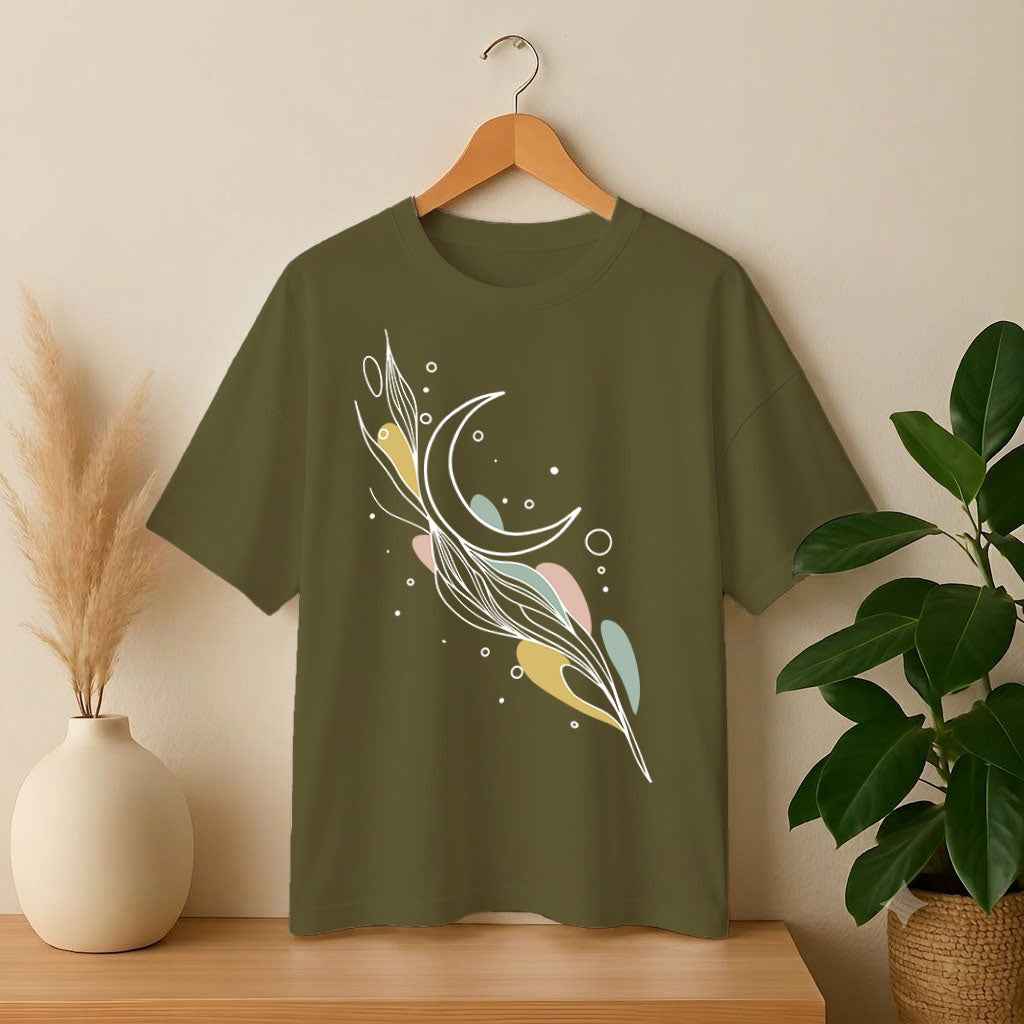 Drop Shoulder T-Shirt - Whispers of the Crescent