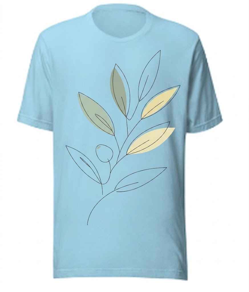 Cotton T-Shirt - Abstract Plant